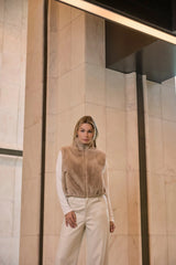 AW25 Rino & Pelle Short faux fur waistcoat | Nikki