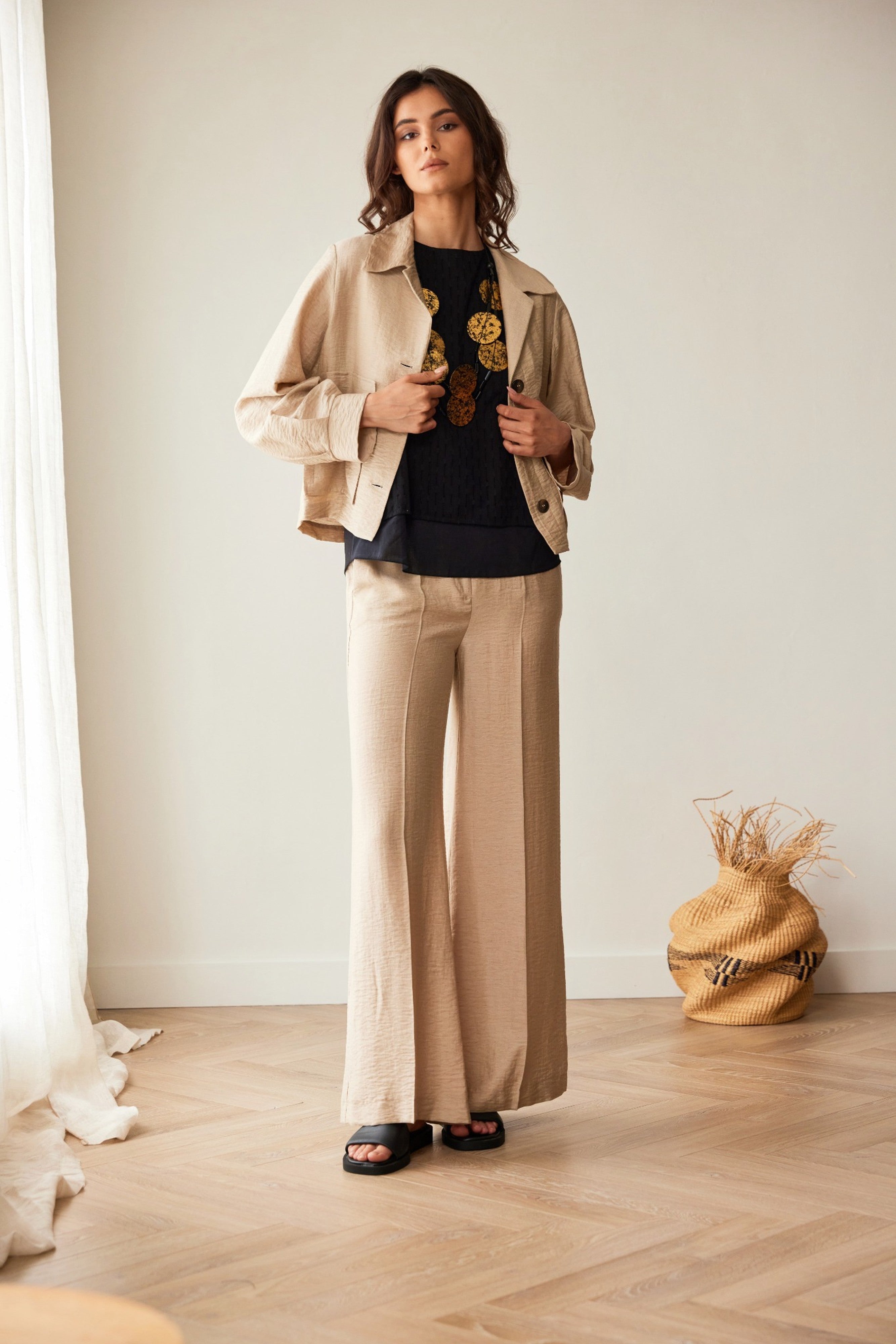 SS26 PERUZZI LUSTER LINEN PATCH POCKET JACKET | SANREMO