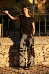 SS26 PERUZZI GEO PRINT TROUSERS | COMO