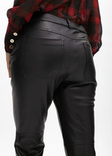 AW25 Lola Casademunt Faux Leather Effect Trousers with Zippers