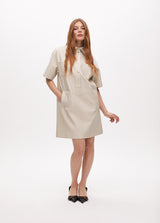 AW25 Lola Casademunt Oversized Mini Faux Leather Dress