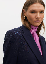 AW25 Maite Knit blazer with rhinestone detail