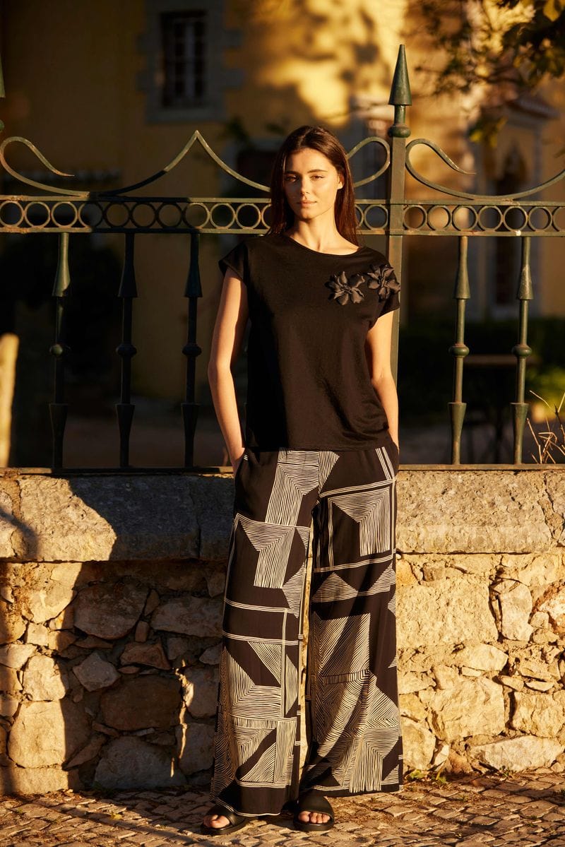 SS26 PERUZZI GEO PRINT TROUSERS | COMO