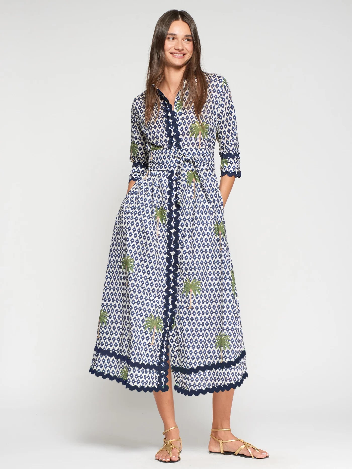 SS26 VILLAGALLO DRESS | IKAT PALM