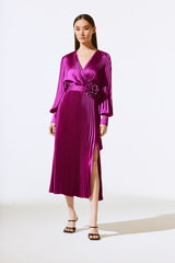 Rosalyn Satin Midi Dress