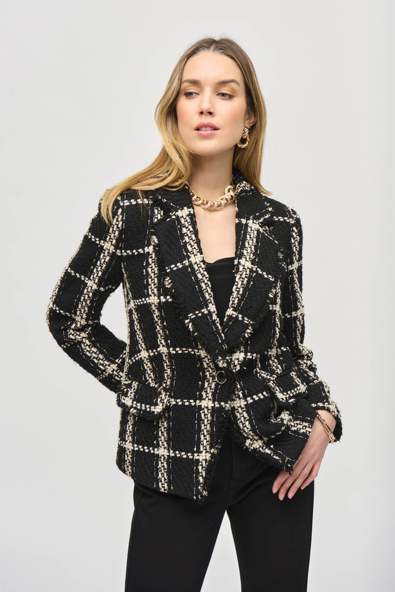 Josephine Plaid Bouclé Blazer