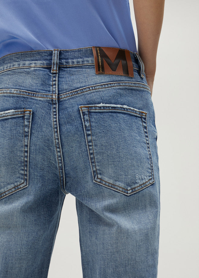 Bleached Denim Jeans