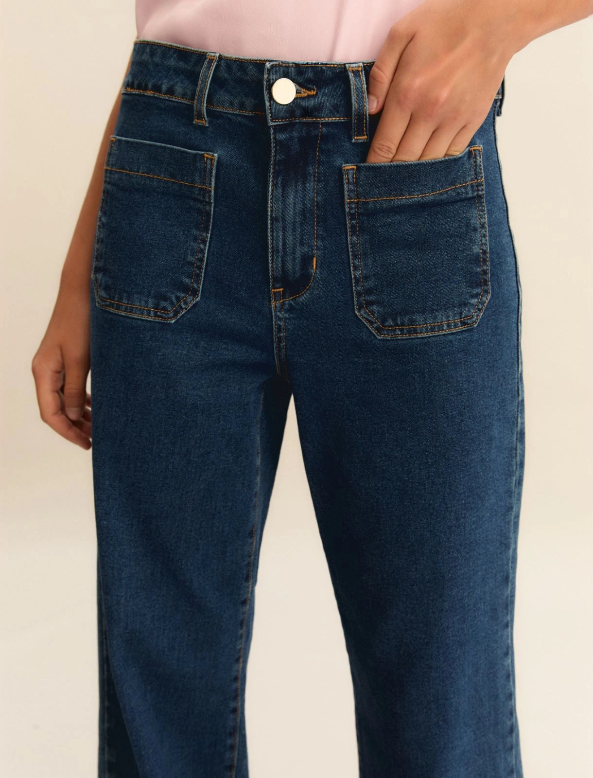SS26 EMME MARELLA DENIM TROUSERS | EMMWIDEFLARE
