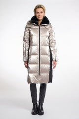 AW25 Rino & Pelle Long metallic padded coat | Ciara