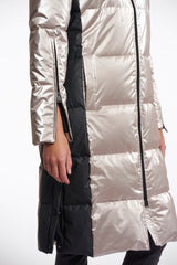AW25 Rino & Pelle Long metallic padded coat | Ciara