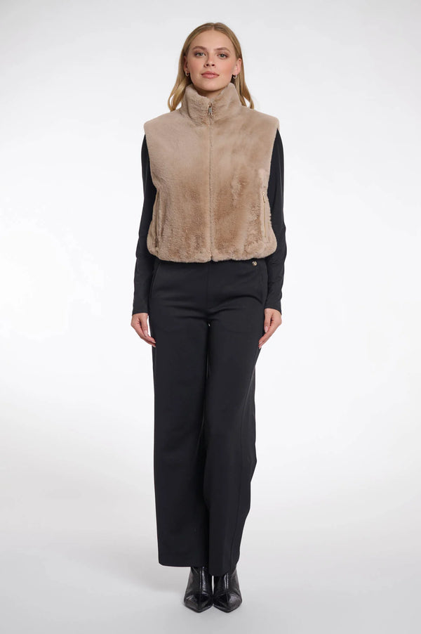 AW25 Rino & Pelle Short faux fur waistcoat | Nikki