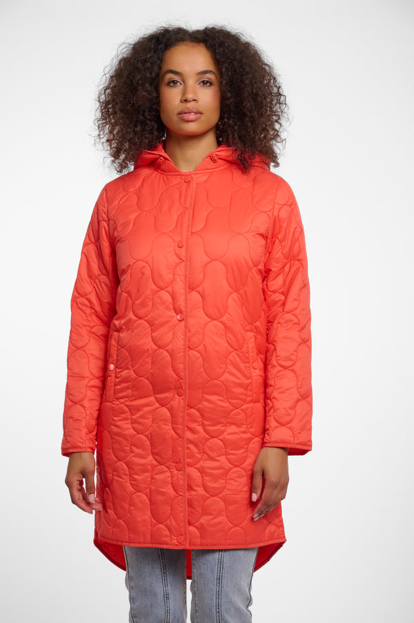 Polar Midi length bomber with detachable hood