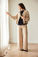 SS26 PERUZZI LUSTER LINEN PATCH POCKET JACKET | SANREMO