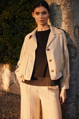 SS26 PERUZZI LUSTER LINEN PATCH POCKET JACKET | SANREMO