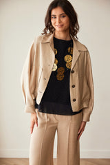 SS26 PERUZZI LUSTER LINEN PATCH POCKET JACKET | SANREMO