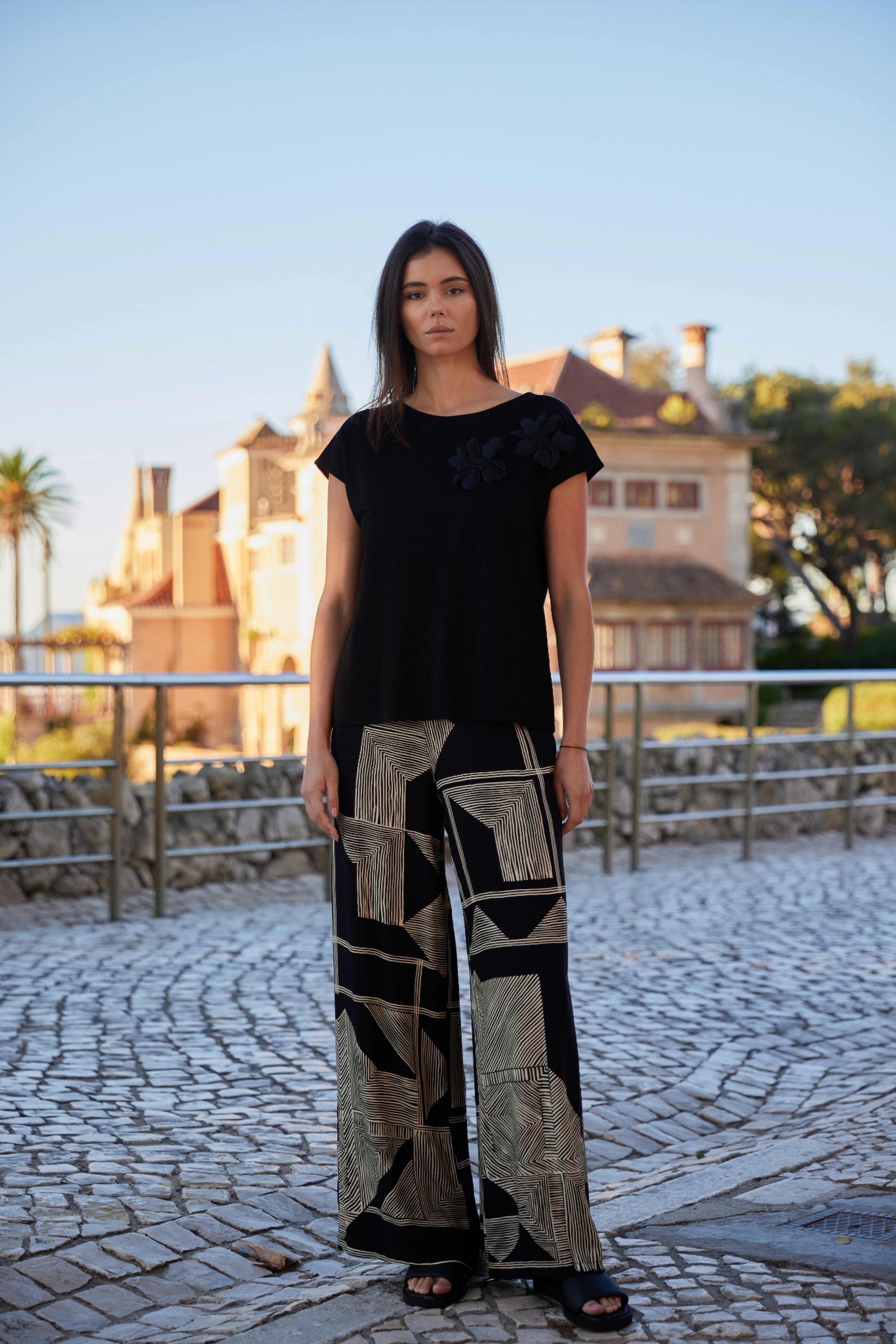 SS26 PERUZZI GEO PRINT TROUSERS | COMO