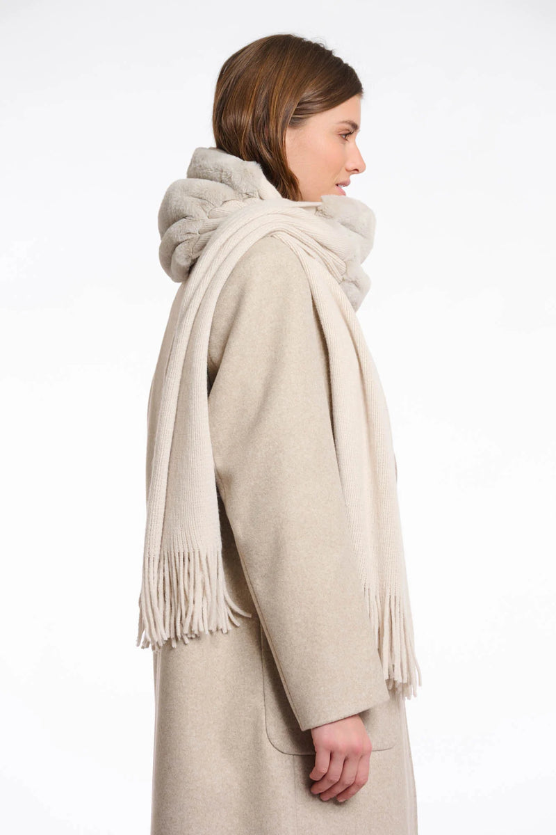 AW25 Rino & Pelle Knitted scarf with faux fur detail | Vlien