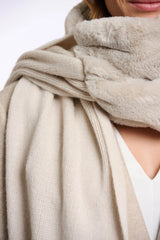 AW25 Rino & Pelle Knitted scarf with faux fur detail | Vlien