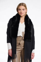 AW25 Rino & Pelle Cape with fur details|Wendy