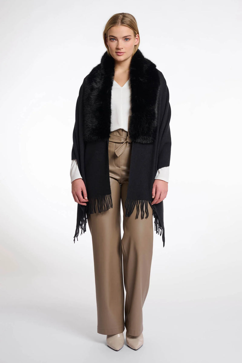 AW25 Rino & Pelle Cape with fur details|Wendy
