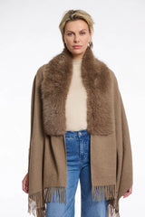 AW25 Rino & Pelle Cape with fur details|Wendy