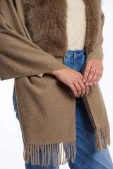 AW25 Rino & Pelle Cape with fur details|Wendy