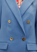 Blue Double-Breasted Blazer