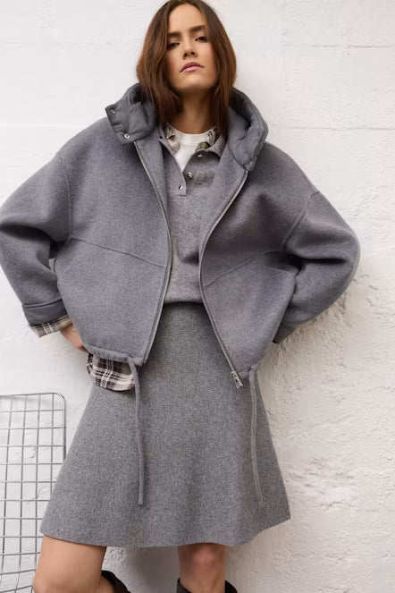 AW26 OUI STEEL GREY JACKET | ASTRID