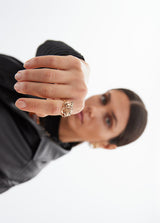 AW25 Lola Casademunt Tiger Head Ring GOLD