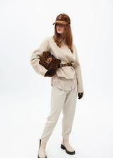 AW25 Lola Casademunt Knitted Animal Print handbag