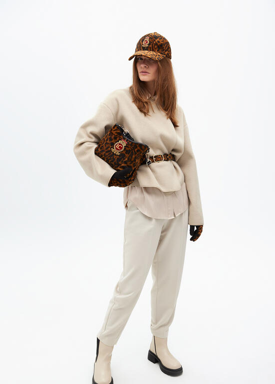 AW25 Lola Casademunt Knitted Animal Print handbag