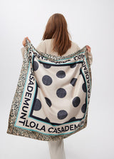 AW25 Lola Casademunt Polka Dot and Logo Printed Scarf
