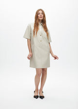 AW25 Lola Casademunt Oversized Mini Faux Leather Dress