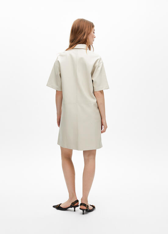 AW25 Lola Casademunt Oversized Mini Faux Leather Dress