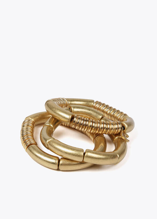 Bracelet Trio - Matte Gold