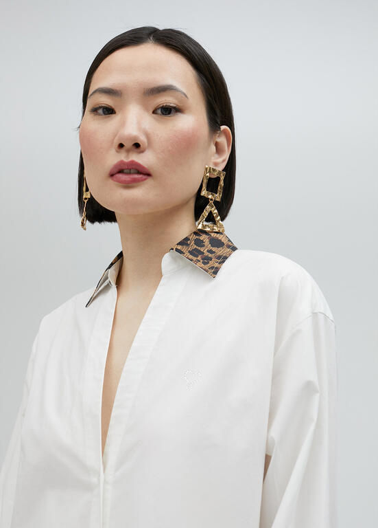 Tiger Design Shirt Dress