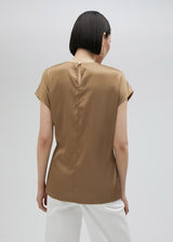 Satin Blouse with Belt