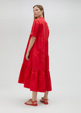 Poplin Dress - Red