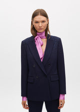 AW25 Maite Knit blazer with rhinestone detail