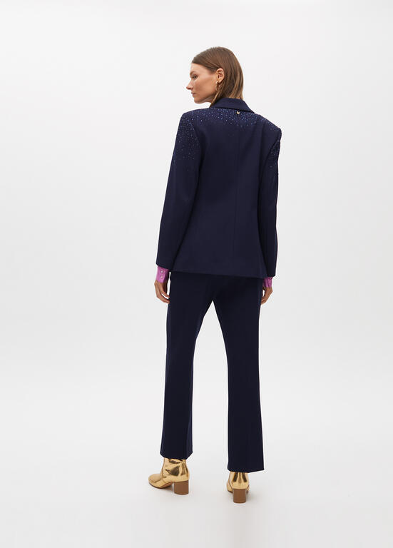 AW25 Maite Knit blazer with rhinestone detail