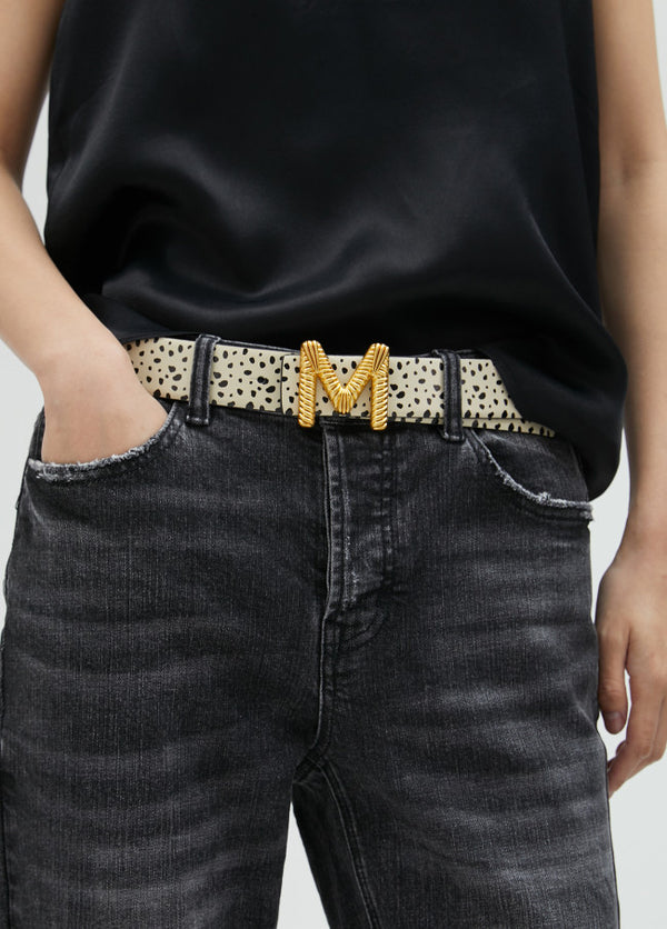 Reversible Dalmatian Print Belt