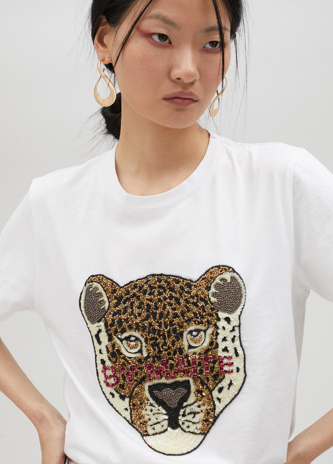Lion and Rhinestone Tee